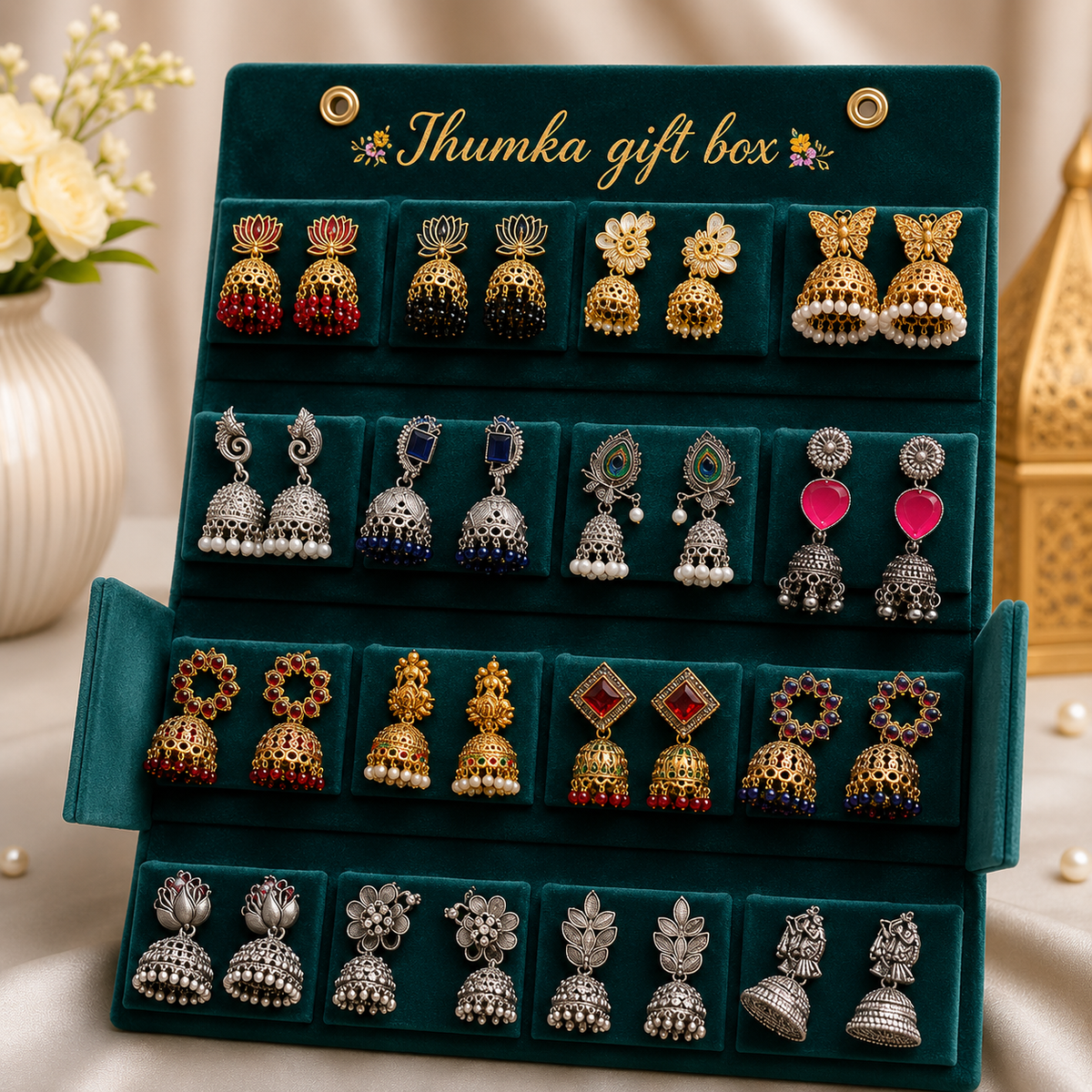 16 Pcs Designer Jhumka Set | Every Girl's Favourite ✨