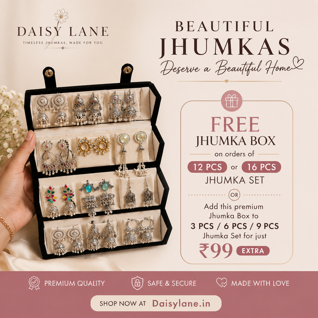 Every Girl's Favourite 16 Pcs Jhumka Set ❤️