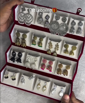 16 Pcs Cute & Traditional Jhumka Set | Daisy Lane