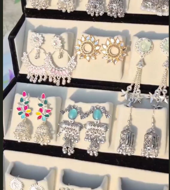16 Pcs Jhumka Set | Beautiful Designs for Every Outfit
